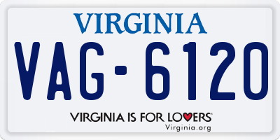 VA license plate VAG6120