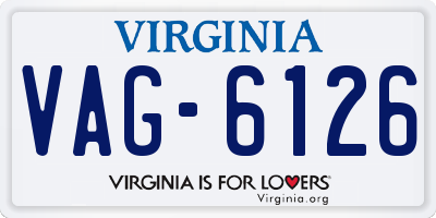 VA license plate VAG6126