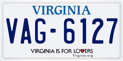 VA license plate VAG6127