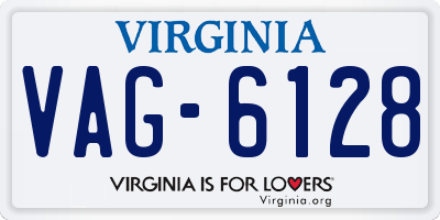 VA license plate VAG6128