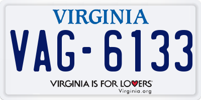 VA license plate VAG6133