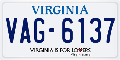 VA license plate VAG6137