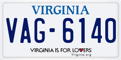 VA license plate VAG6140