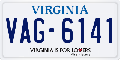 VA license plate VAG6141