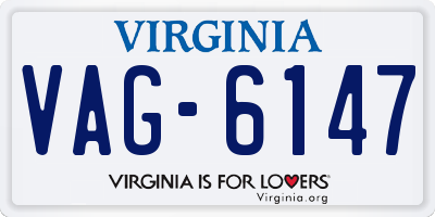 VA license plate VAG6147