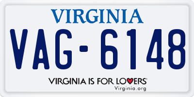 VA license plate VAG6148