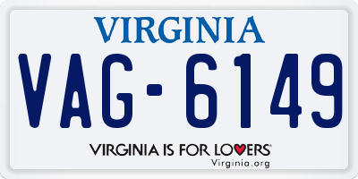 VA license plate VAG6149