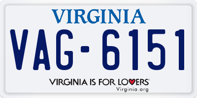 VA license plate VAG6151