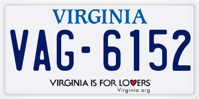 VA license plate VAG6152