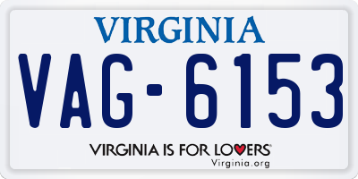 VA license plate VAG6153