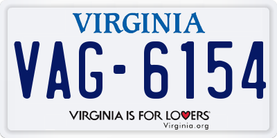 VA license plate VAG6154