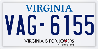 VA license plate VAG6155