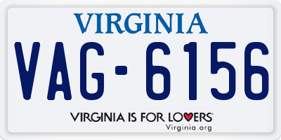 VA license plate VAG6156