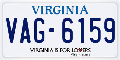 VA license plate VAG6159
