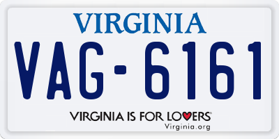 VA license plate VAG6161