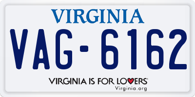 VA license plate VAG6162