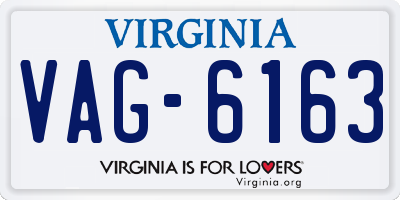 VA license plate VAG6163