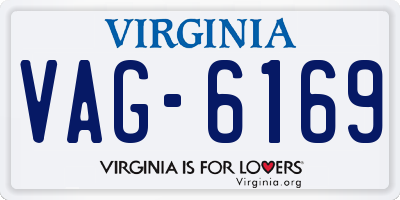 VA license plate VAG6169