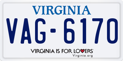 VA license plate VAG6170