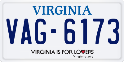 VA license plate VAG6173