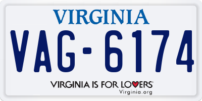 VA license plate VAG6174