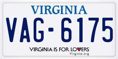 VA license plate VAG6175
