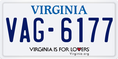 VA license plate VAG6177