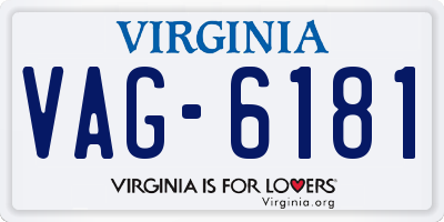 VA license plate VAG6181