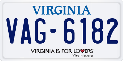 VA license plate VAG6182