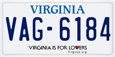 VA license plate VAG6184