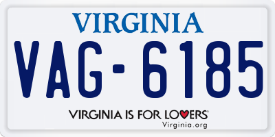 VA license plate VAG6185