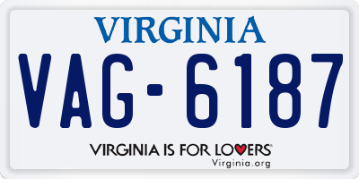 VA license plate VAG6187