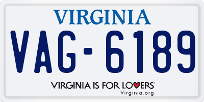 VA license plate VAG6189