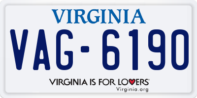VA license plate VAG6190