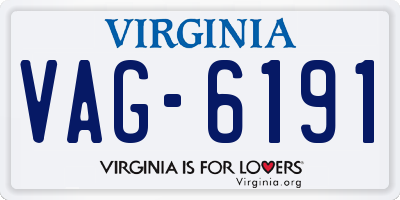 VA license plate VAG6191
