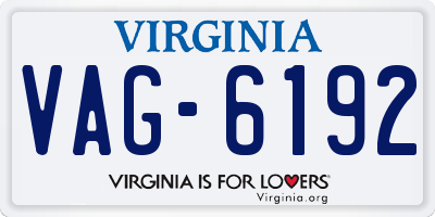 VA license plate VAG6192