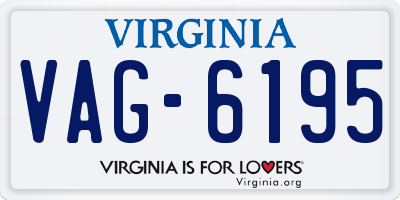 VA license plate VAG6195