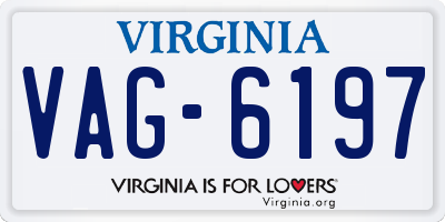 VA license plate VAG6197