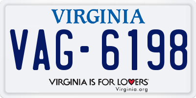 VA license plate VAG6198