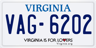 VA license plate VAG6202