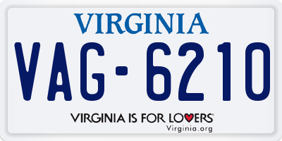 VA license plate VAG6210