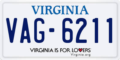 VA license plate VAG6211