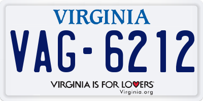 VA license plate VAG6212