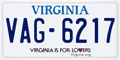 VA license plate VAG6217