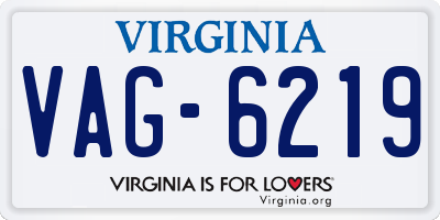 VA license plate VAG6219