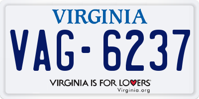 VA license plate VAG6237