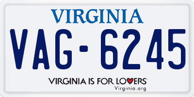 VA license plate VAG6245