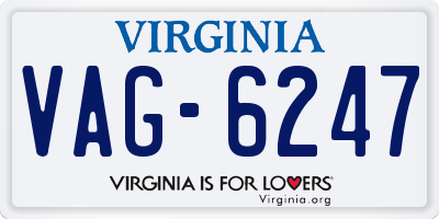 VA license plate VAG6247