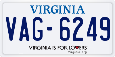 VA license plate VAG6249