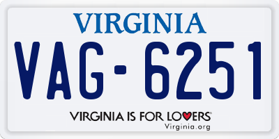 VA license plate VAG6251